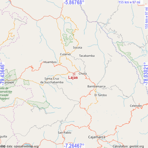 Lajas on map