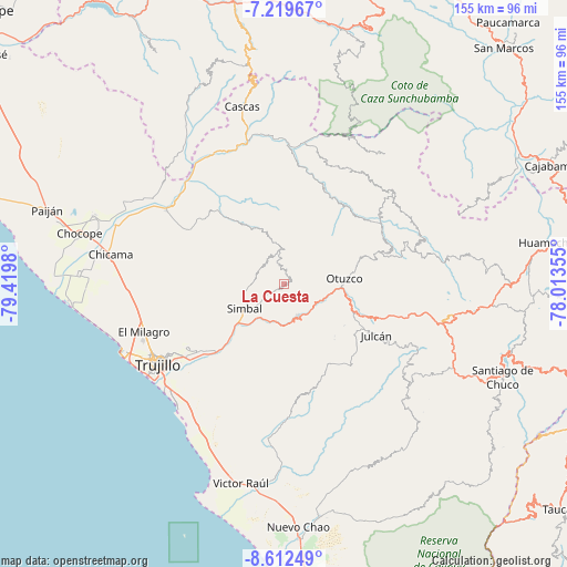 La Cuesta on map