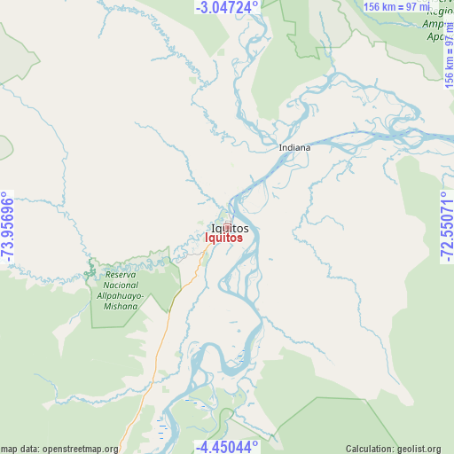 Iquitos on map