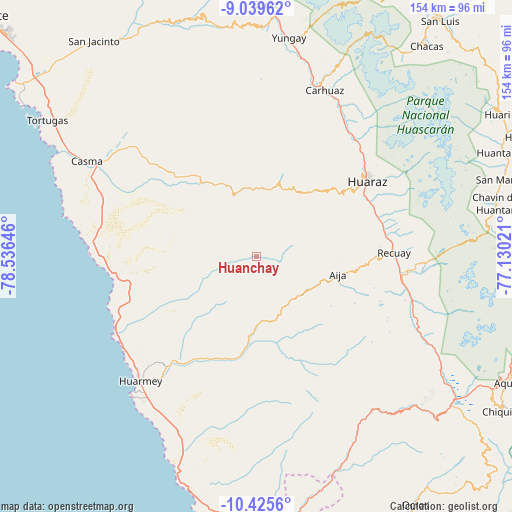 Huanchay on map