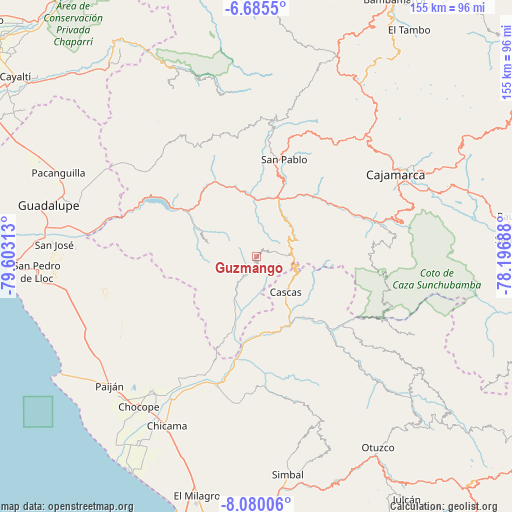 Guzmango on map