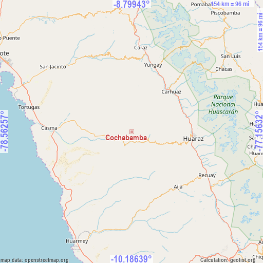 Cochabamba on map