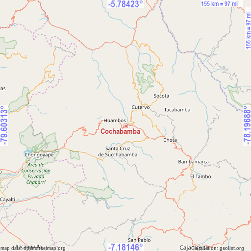 Cochabamba on map