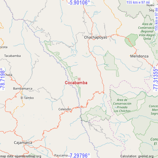 Cocabamba on map