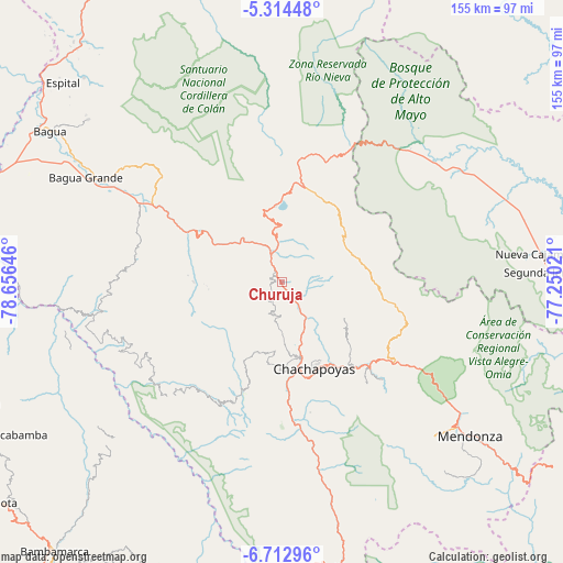 Churuja on map