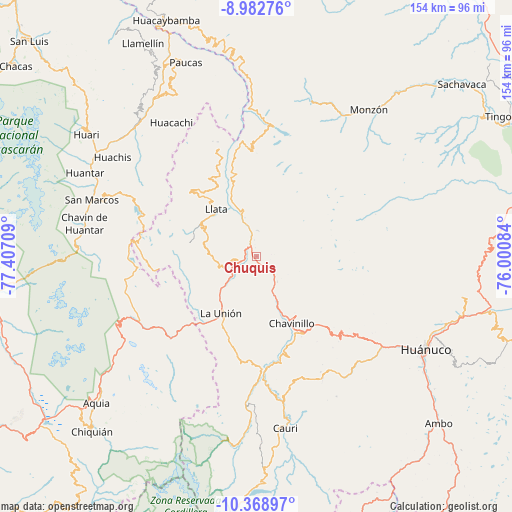 Chuquis on map