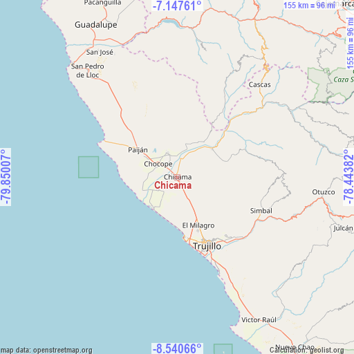 Chicama on map