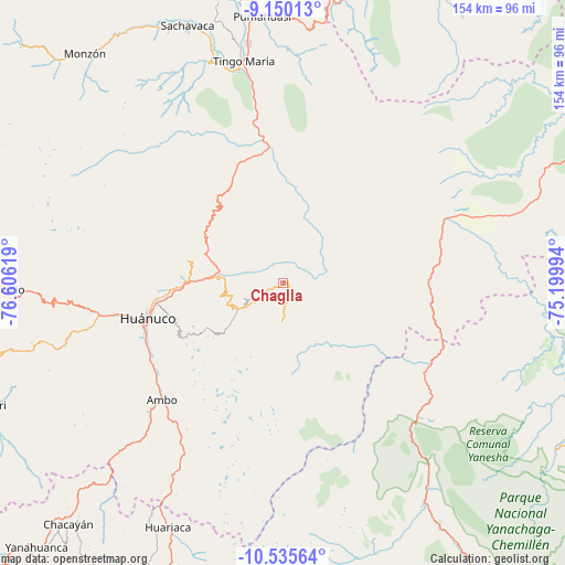 Chaglla on map