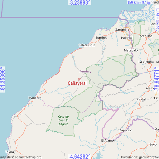Cañaveral on map