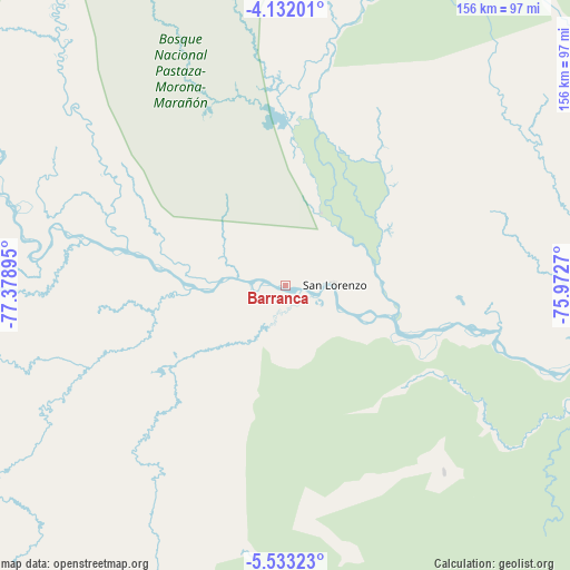 Barranca on map