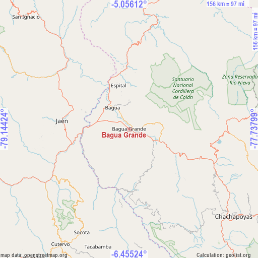 Bagua Grande on map