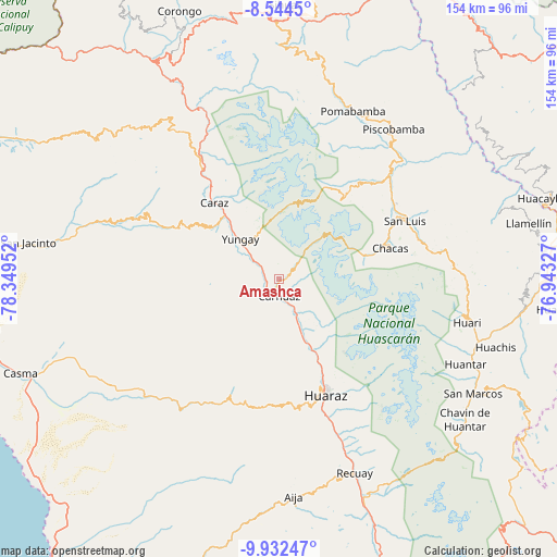 Amashca on map