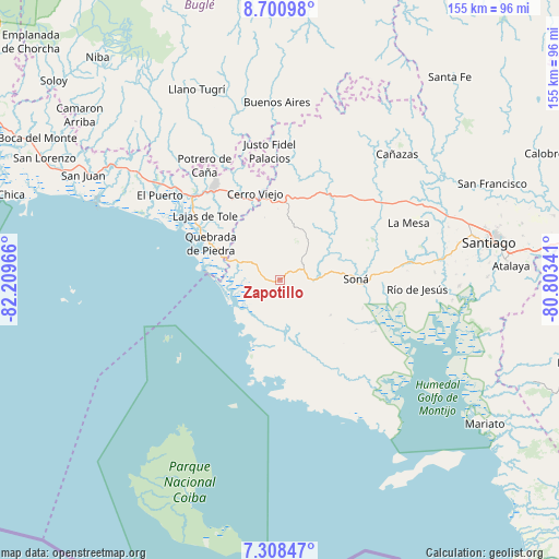 Zapotillo on map