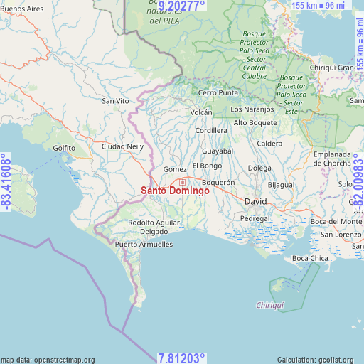 Santo Domingo on map