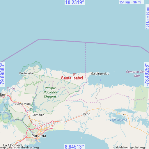 Santa Isabel on map