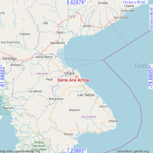 Santa Ana Arriba on map
