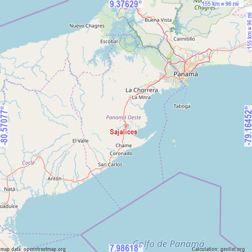 Sajalices on map