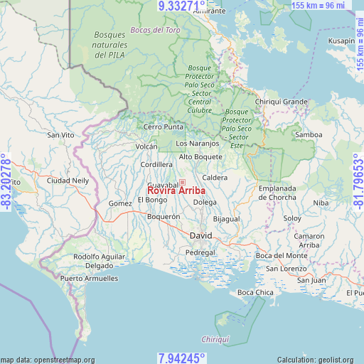 Rovira Arriba on map