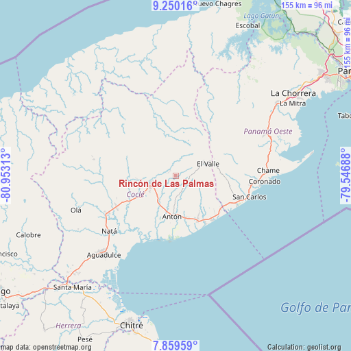 Rincón de Las Palmas on map