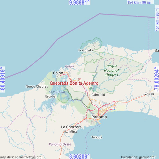 Quebrada Bonita Adentro on map
