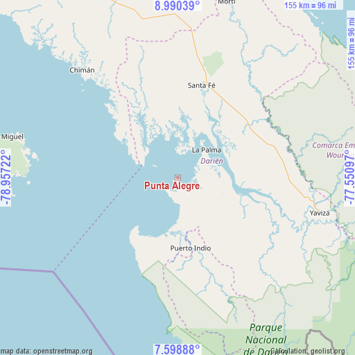 Punta Alegre on map