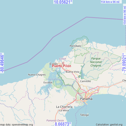 Puerto Pilón on map
