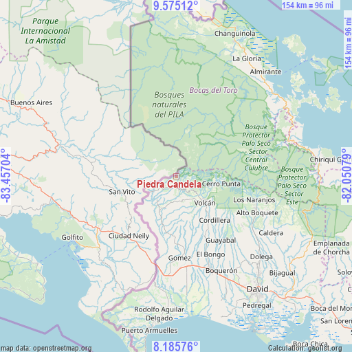 Piedra Candela on map