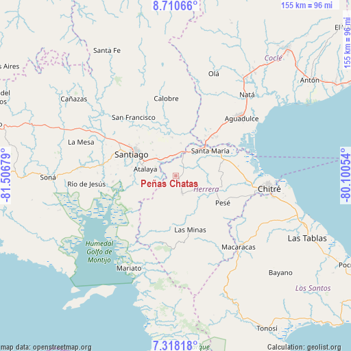 Peñas Chatas on map