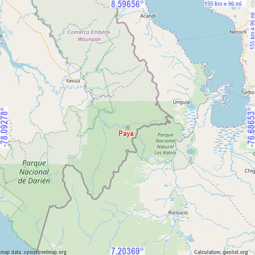 Paya on map