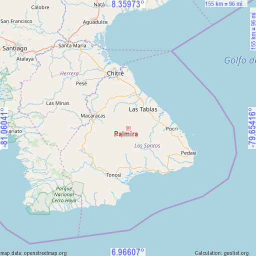 Palmira on map