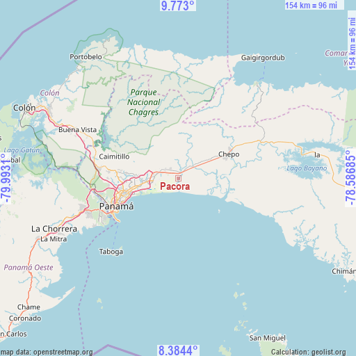 Pacora on map