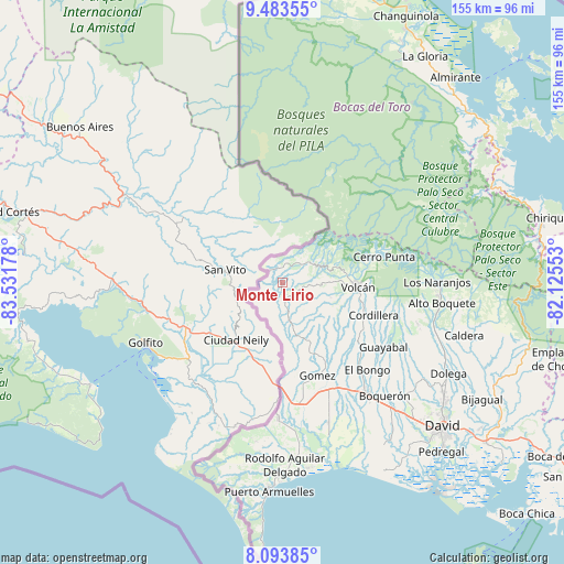 Monte Lirio on map