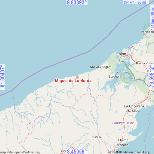 Miguel de La Borda on map
