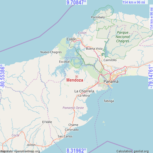 Mendoza on map