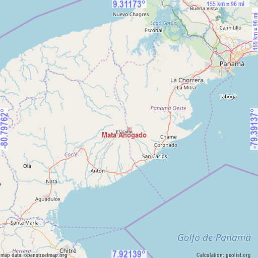 Mata Ahogado on map