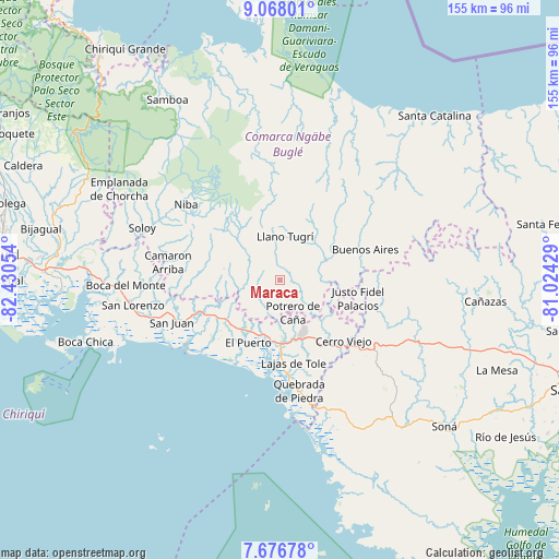 Maraca on map