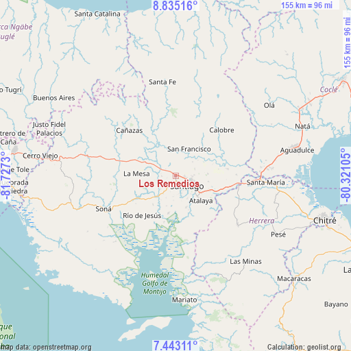 Los Remedios on map