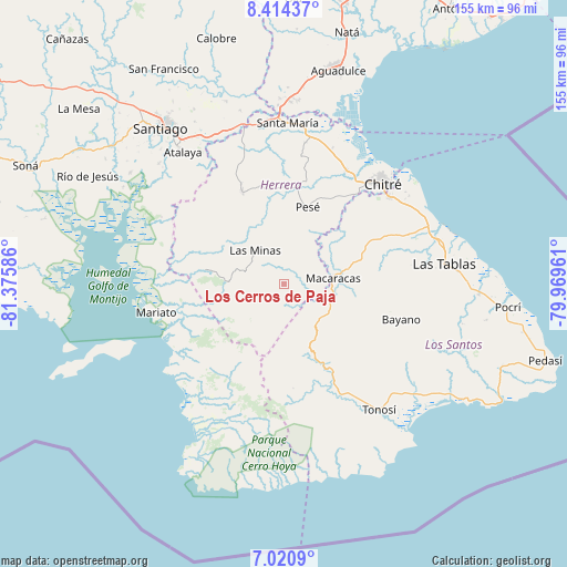Los Cerros de Paja on map