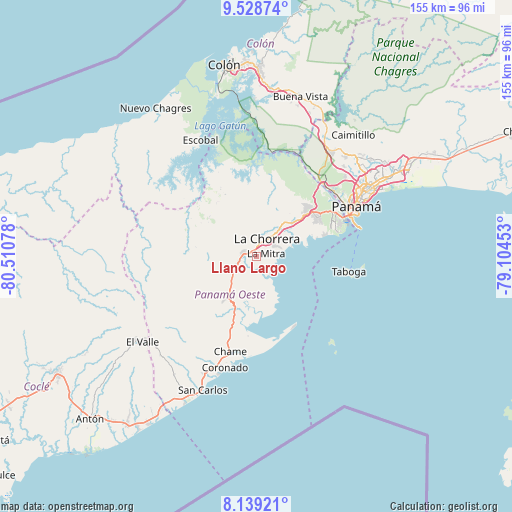 Llano Largo on map