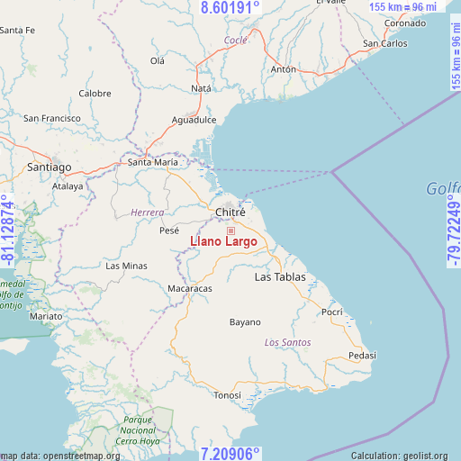 Llano Largo on map