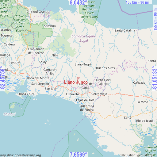 Llano Junco on map