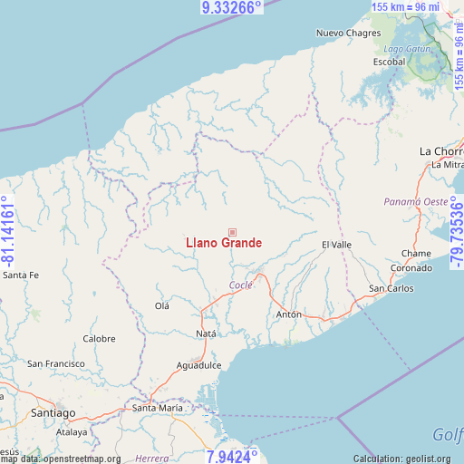 Llano Grande on map