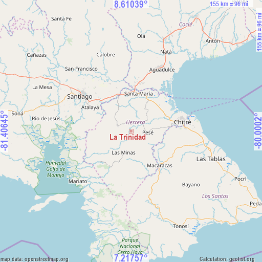 La Trinidad on map