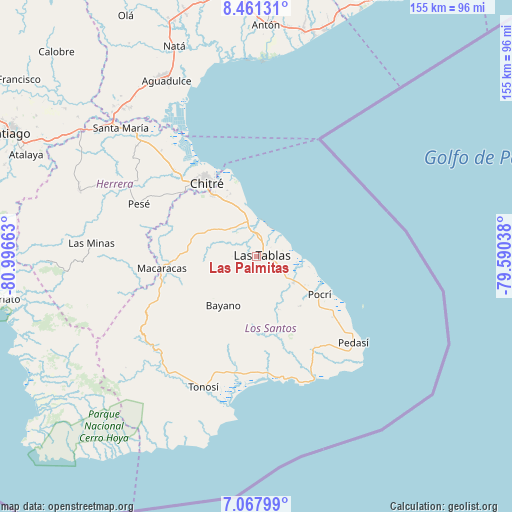 Las Palmitas on map