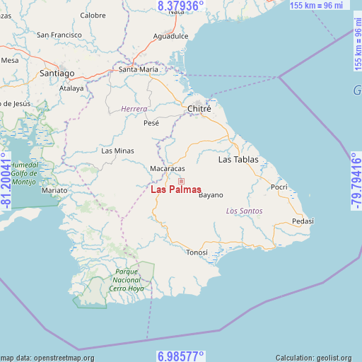 Las Palmas on map