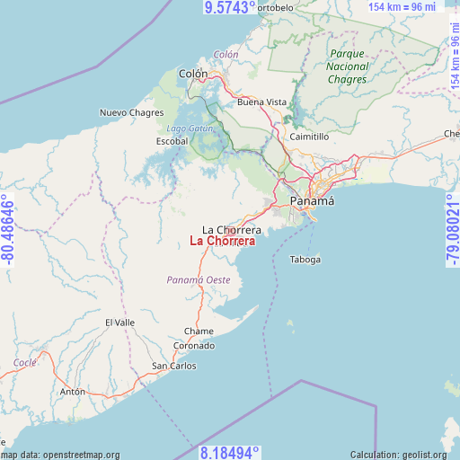 La Chorrera on map