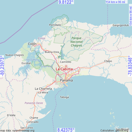 La Cabima on map