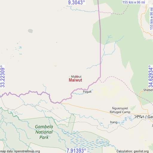 Maiwut on map