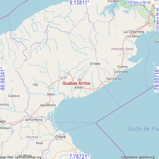 Guabas Arriba on map