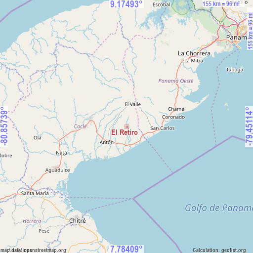 El Retiro on map